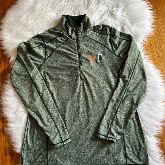 University of Miami 1/4 Zip size Large - Picture 1 of 3